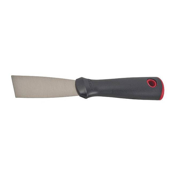 Putty Knife, Length 7 1/2 in, Blade Width 1 1/2 in, Carbon Steel, Black