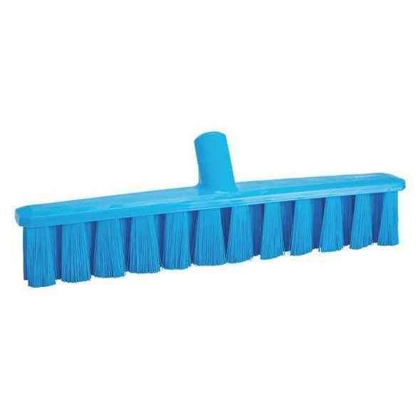 Vikan 15 1/4 in Sweep Face Broom Head, Medium, Synthetic, Blue 31733