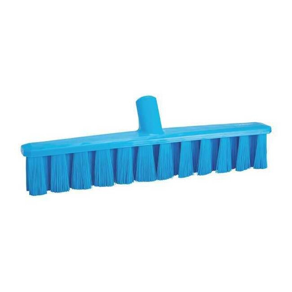 Vikan 15 1/4 in Sweep Face Broom Head, Medium, Synthetic, Blue 31733