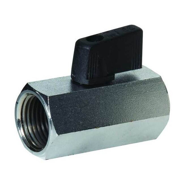 Manufacturer Varies 3/8" FNPT Nickel Brass Mini Ball Valve Inline G-CBV-38