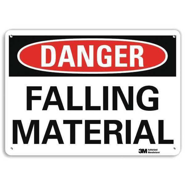 Danger Sign, 10 in Height, 14 in Width, Aluminum, Vertical Rectangle, English