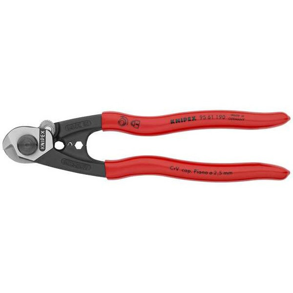Knipex 7-1/2" Wire Cutter, Shear Cut 95 61 190