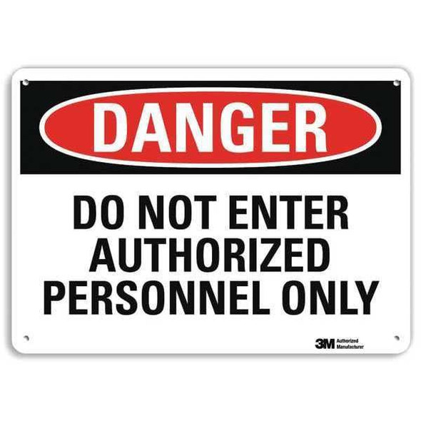 Lyle Danger Sign,10 in x 14 in,Aluminum U3-1314-RA_14X10