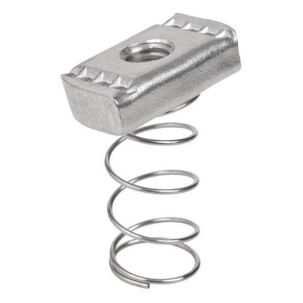 Calbrite Spring Nut,316 SS,Overall W 1 1/8in S60000CN51