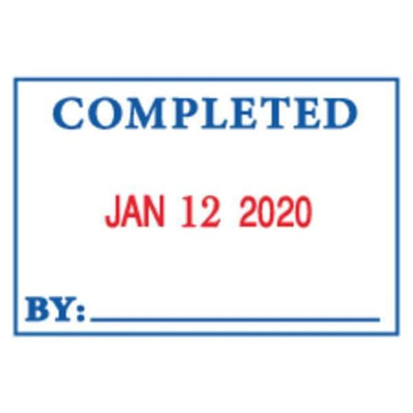 2000 Plus Message Date Stamp, Blue-Red, 12, Plastic 038931