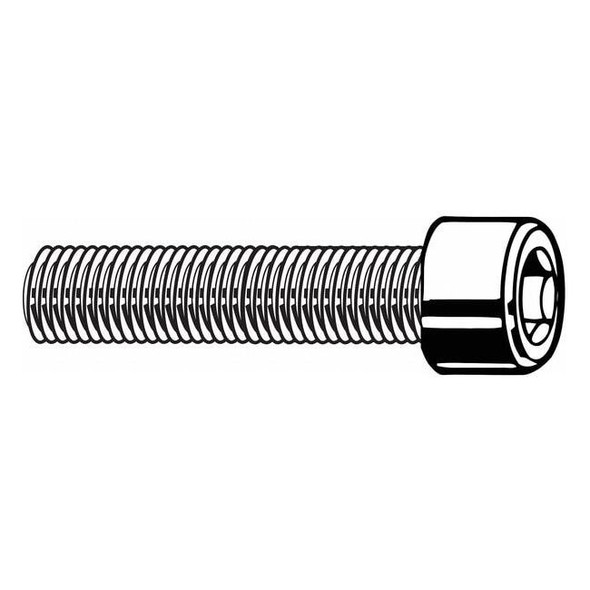 3/4"-10 Socket Head Cap Screw, Socket, Black Oxide Steel, 1-1/4 in Length, 5 PK