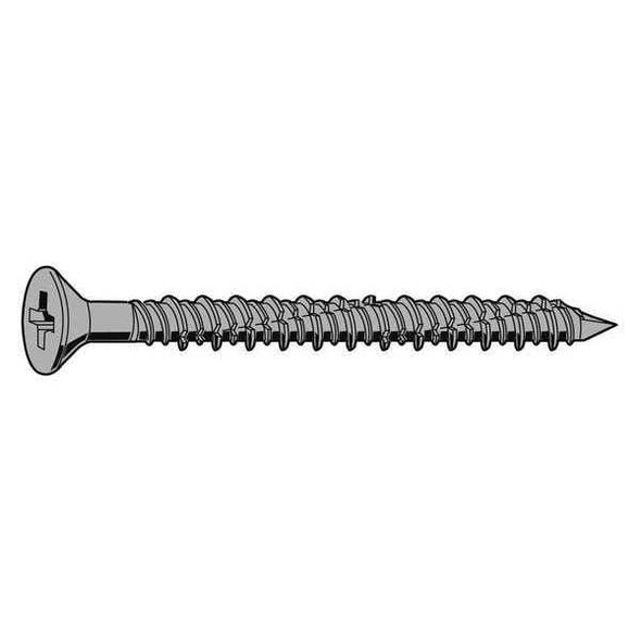 Concrete Screw, 1/2" Dia., Hex, 5 in L, Steel Zinc Plated, 25 PK