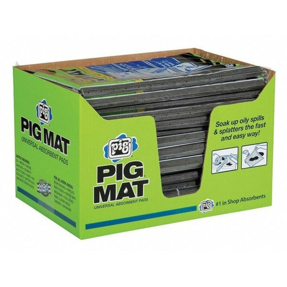 Pig Sorbent Pad, 42 1-4 oz, 15 in x 20 in, Universal, Gray, 3 PK 25306