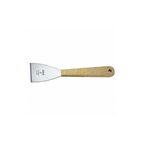 Kraft Tool Scraper, Stiff, 3", SS, Blade Type: Beveled DW034