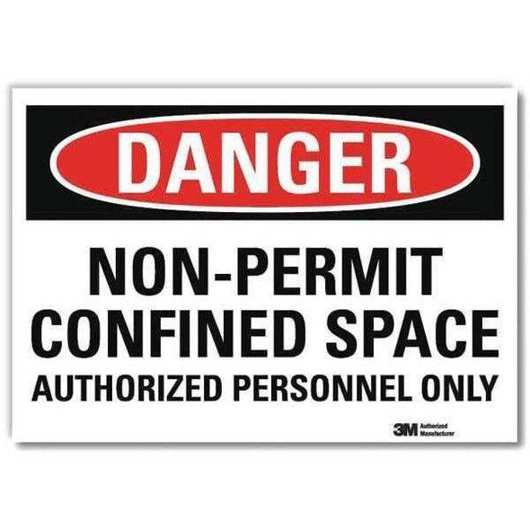 Lyle Danger Sign,10x7 In.,English, U1-1007-RD_10X7 U1-1007-RD_10X7