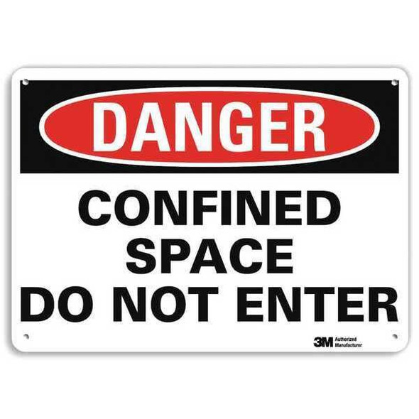 Lyle Danger Sign,10 inx14 in,Aluminum U1-1033-RA_14X10 Lyle Danger Sign,10 inx14 in,Aluminum U1-1033-RA_14X10