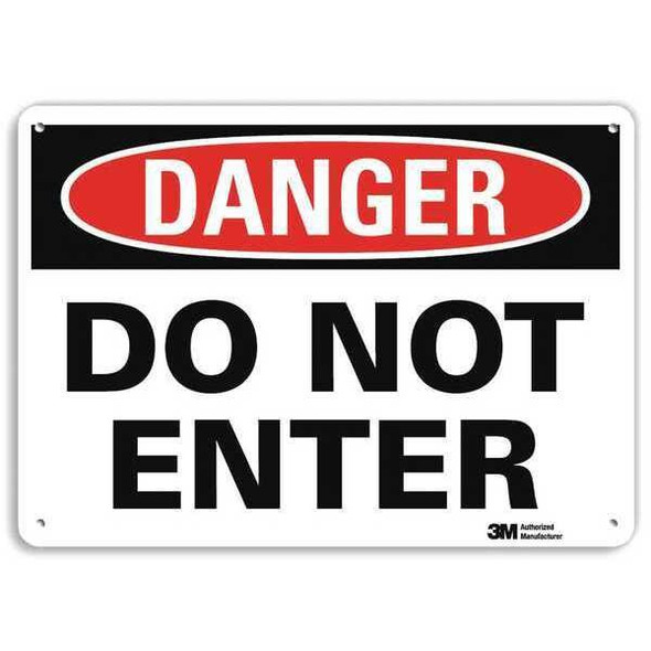 Lyle Danger Sign,7 in x 10 in,Aluminum U1-1032-RA_10X7