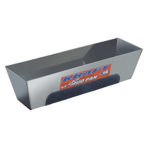Kraft Tool Mud Pan, EZ-Grip, 12in., Stainless Steel DW722