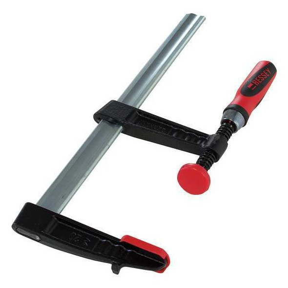12 in Bar Clamp, Composite Plastic Handle and 4 in Throat Depth