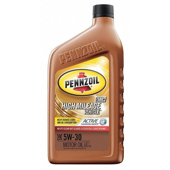 Pennzoil Engine Oil, 5W-30, 1 Qt., Hi Mileage 550022838