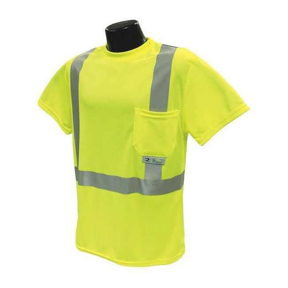 Radians T-Shirt, Type R Class 2, R, Birdseye Mesh, Hi-Vis Green, 4X ST11-2PGS-4X