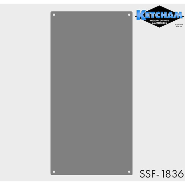 Ketcham 18" x 36" Stainless Steel Washroom Mirror SSF-1836