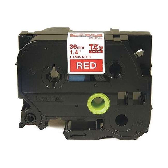 Brother Label Tape Cartridge, White/Red, Labels/Roll: Continuous TZe465