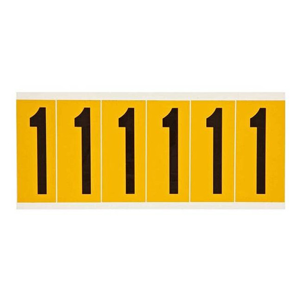 Brady NumberLabel, Vinyl, 3-1/2inH, 1-1/2inW 1550-1