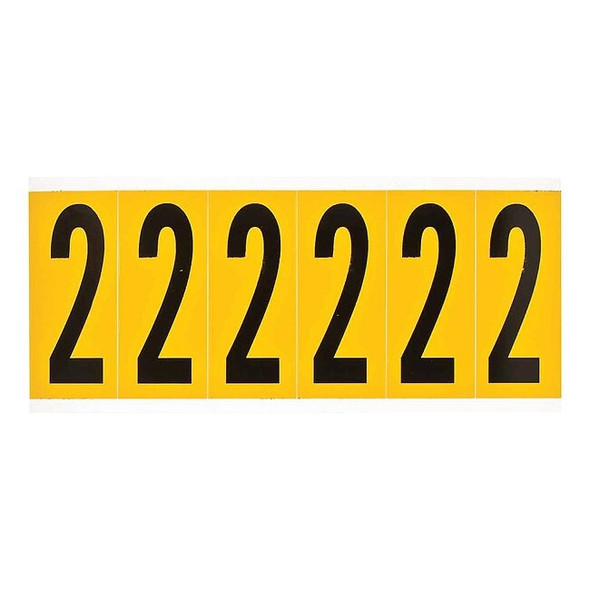 Brady NumberLabel,Vinyl,3-1/2inH,1-1/2inW 1550-2