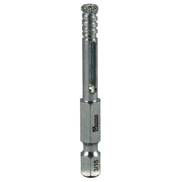 Morse Hole Saw,Diameter:3/16",Diamond Grit DGM03C