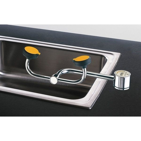 Plumbed Eyewash, Counter Mount, Plumbed, 4 5-12 in H., 13 in W  G1774