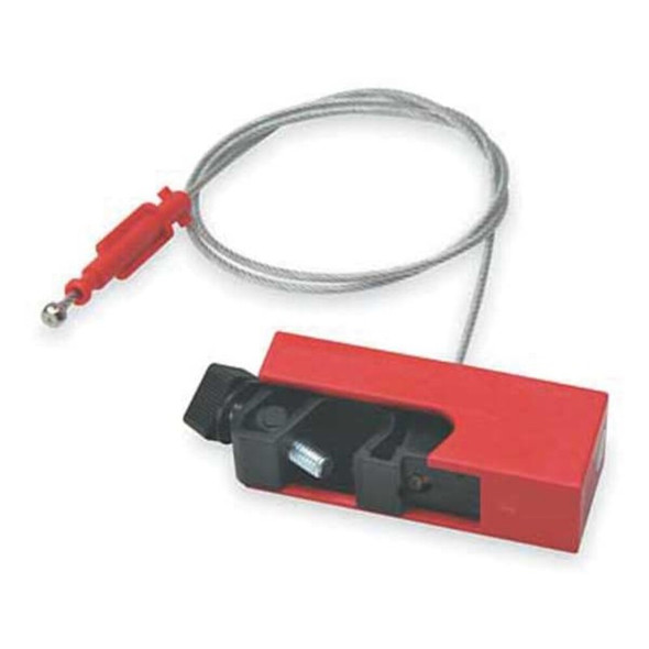 Brady Breaker Lockout,Clamp On,Nylon 2Ft Cable 51254
