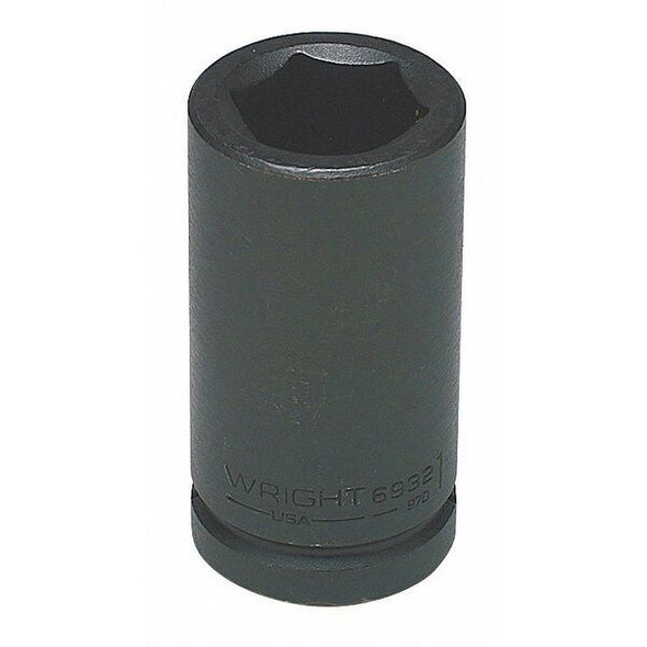 3/4 in Drive Impact Socket Deep Socket, black oxide, Steel,1 5/8 in