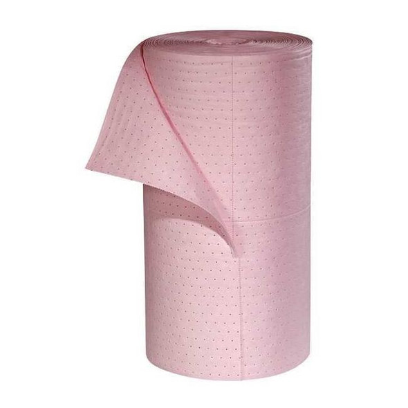 Pig Sorbent Roll, 40 gal, 30 in x 300 ft, Universal, Pink, Polypropylene MAT325