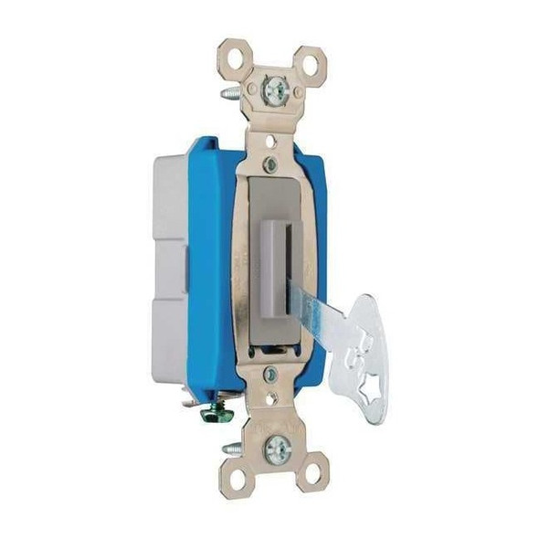 Legrand Wall Switch, 1/2 hp, Locking, 15 A, Gray PS15AC1L