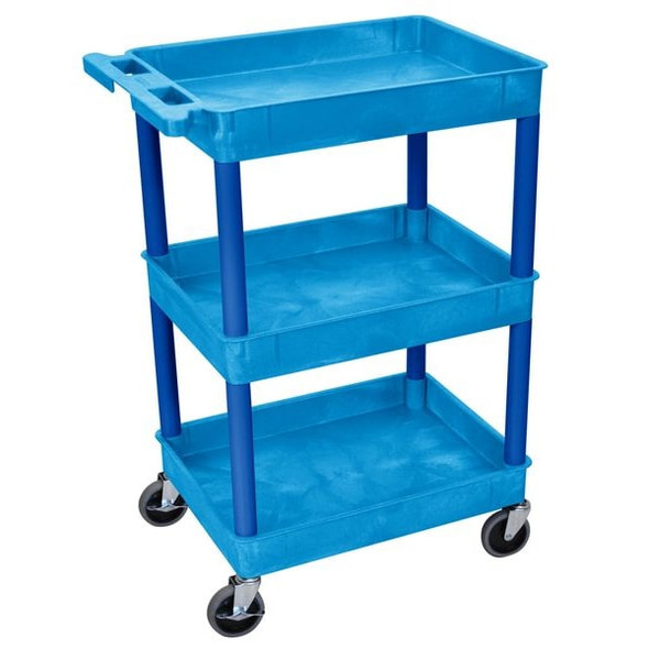Manufacturer Varies Utility Cart,300 lb. Cap.,PE,2 Shelves BUSTC111BU