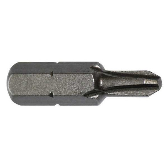 Apex Tool Group Torsion Bit,SAE,1/4",Hex,No 2,1",PK5 446-27X-5PK