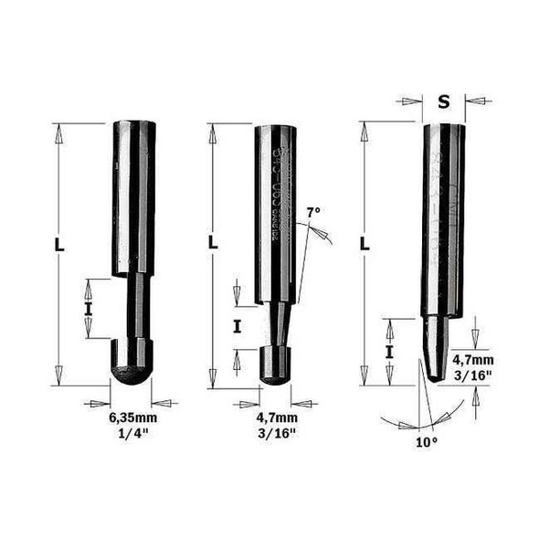 Cmt Flush Trim Profile Router Bit,1/4" 842.095.11