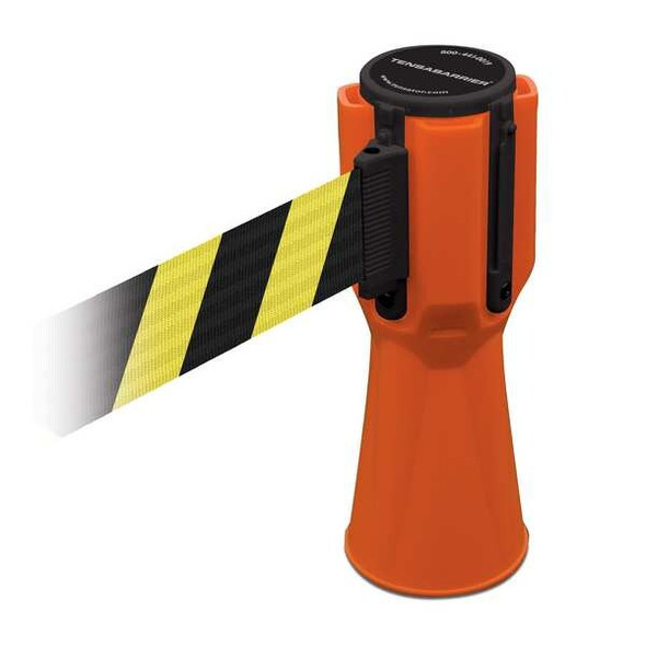 Retractable Barrier Tape, Orange, 156 in Length