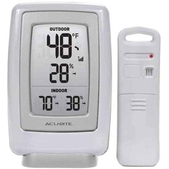 Acurite Digital Thermometer,4-13/16" H,3-1/2" W,-40 to 158 Deg. 00611A4