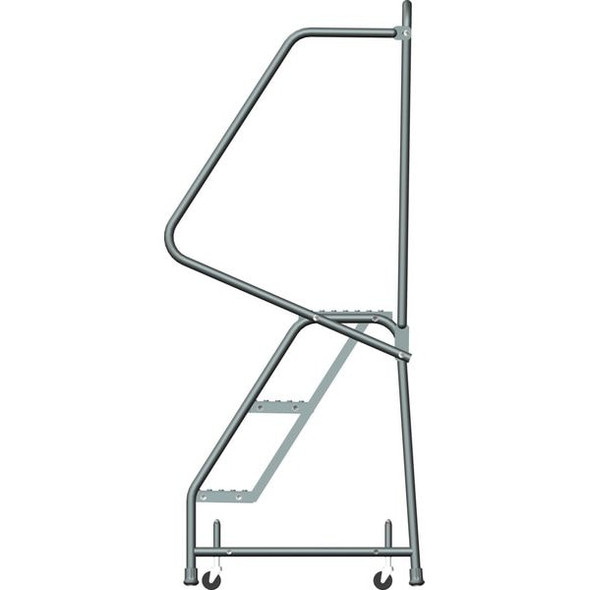 Ballymore 58 1/2 in H Steel Rolling Ladder, 3 Steps, 450 lb Load Capacity H318P