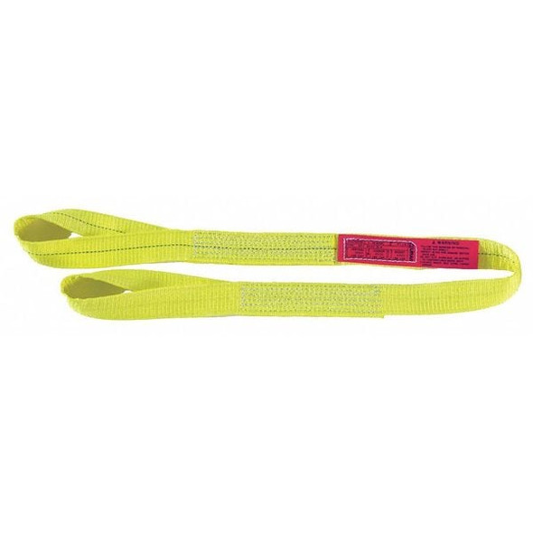 Lift-All Web Sling, Type 4, 6 ft L, 3 in W, Polyester, Yellow EE2803DTX6