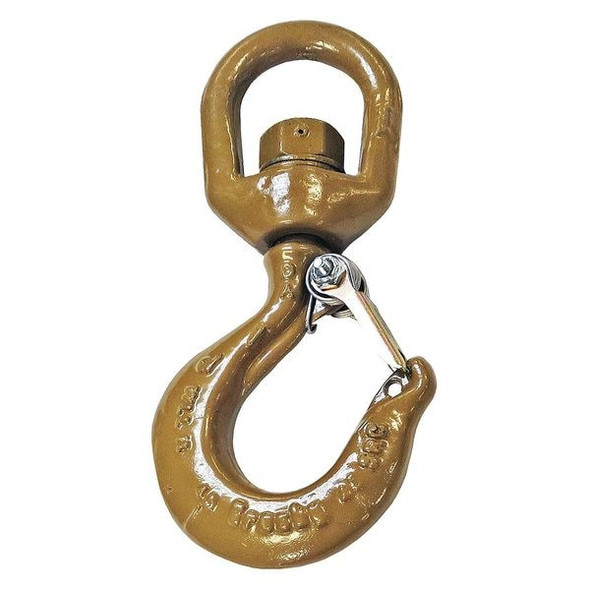 Crosby Swivel Hook,Alloy Steel,3000 lb.,Gold 1048816