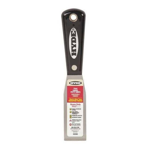 Hyde Putty Knife,Straight,CarbonSteel,1 3/8"W 02200