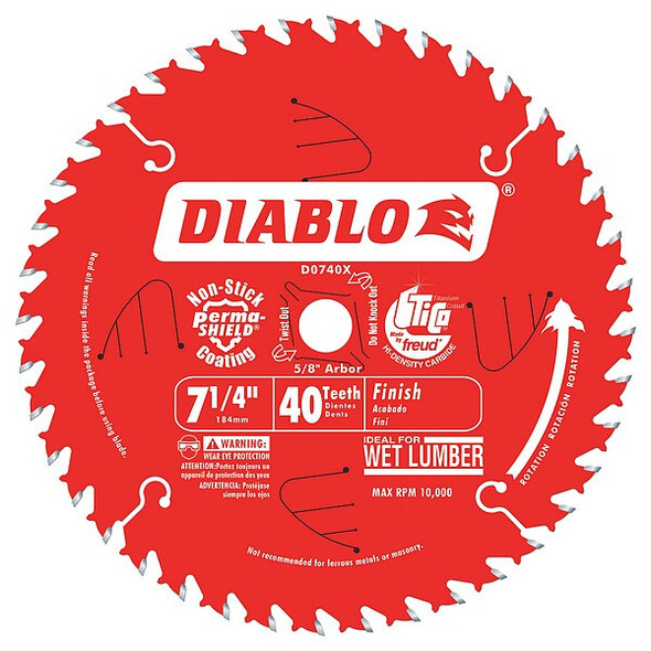 Diablo 7-1/4",40-Teeth Circular Saw Blade D0740X