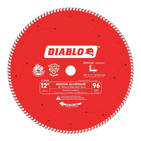Diablo CircularSawBlade,Carbide,Dia:12" D1296N