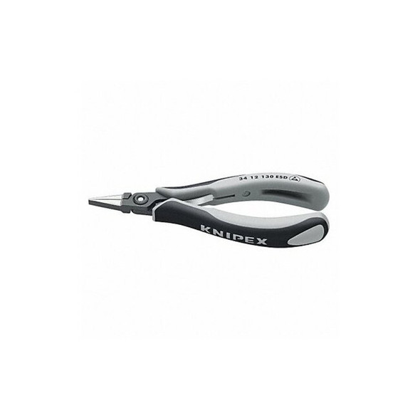 Knipex Flat Nose Plier,5-1/4" L,Smooth 34 12 130 ESD