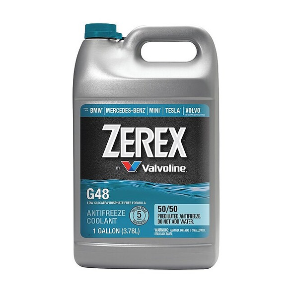 Zerex Antifreeze Coolant,Blue,1 gal. Sz,7.1 pH 859537
