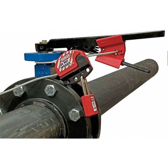 Master Lock Butterfly Valve Lockout,Universal,Red S3920