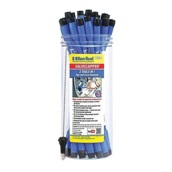 Ken-Tool Valve Cap Core Remover,Blue,Fiberglass 29999