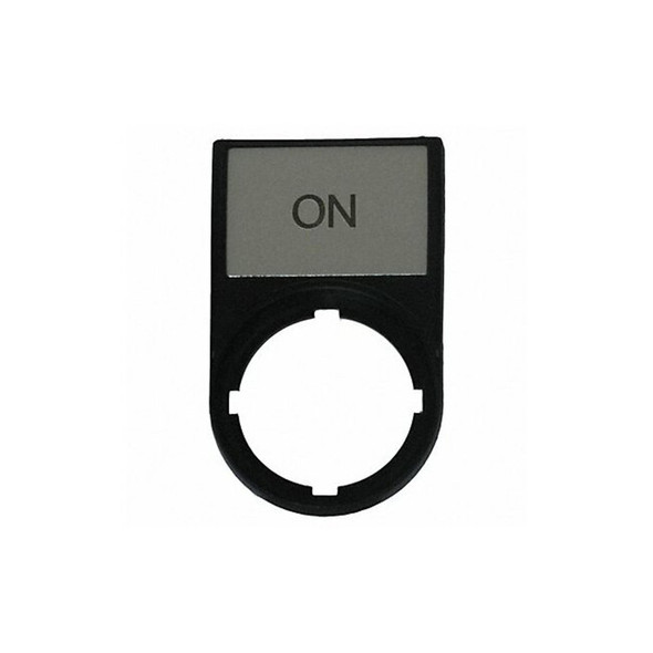 Eaton LegendPlate, On, Black/Black, Half-Round M22S-ST-GB6 Eaton LegendPlate, On, Black/Black, Half-Round M22S-ST-GB6