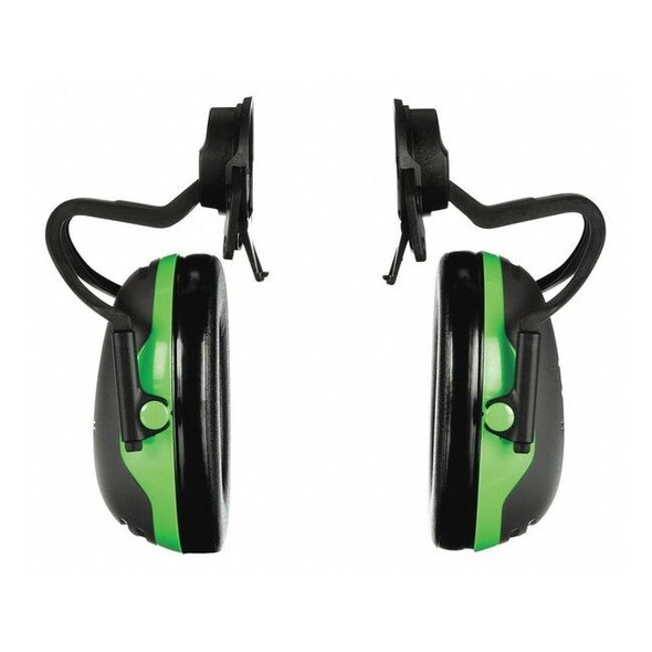 Peltor X1 Hard Hat Mounted Ear Muffs, 20 dB, 21 dB NRR, Passive, Foldable, Black