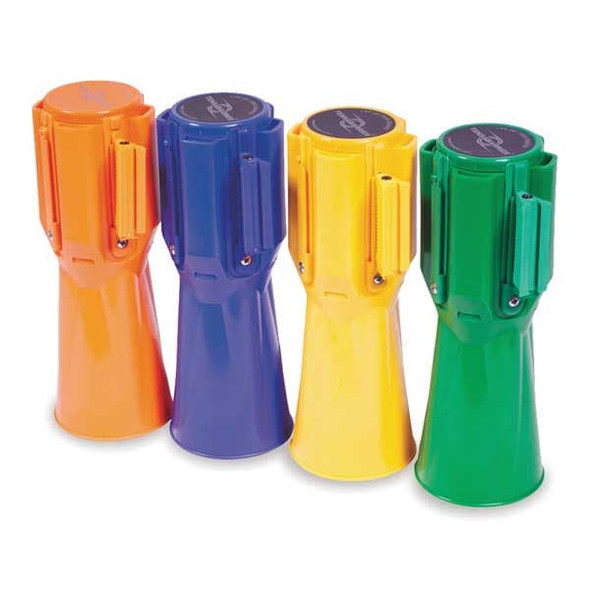 Tensabarrier Retractable Barrier Tape, Yellow, Blank TC114-35-MAX-NO-D4X-C