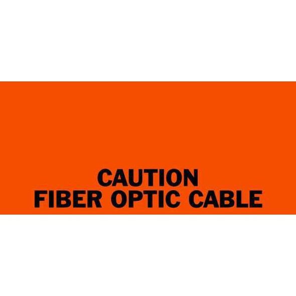 Brady Pipe Mrkr,Caution Fiber Optic Cable 47659