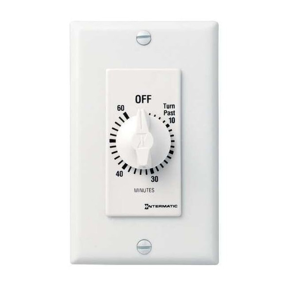 Intermatic Spring-WoundTimer,Wht,277V AC,1 hr,20A FD60MWC
